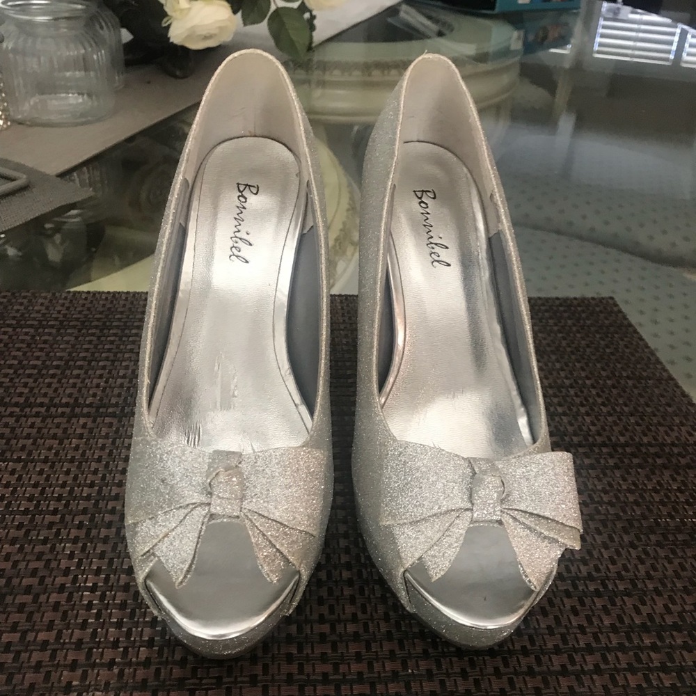 Silver heels size 6.5